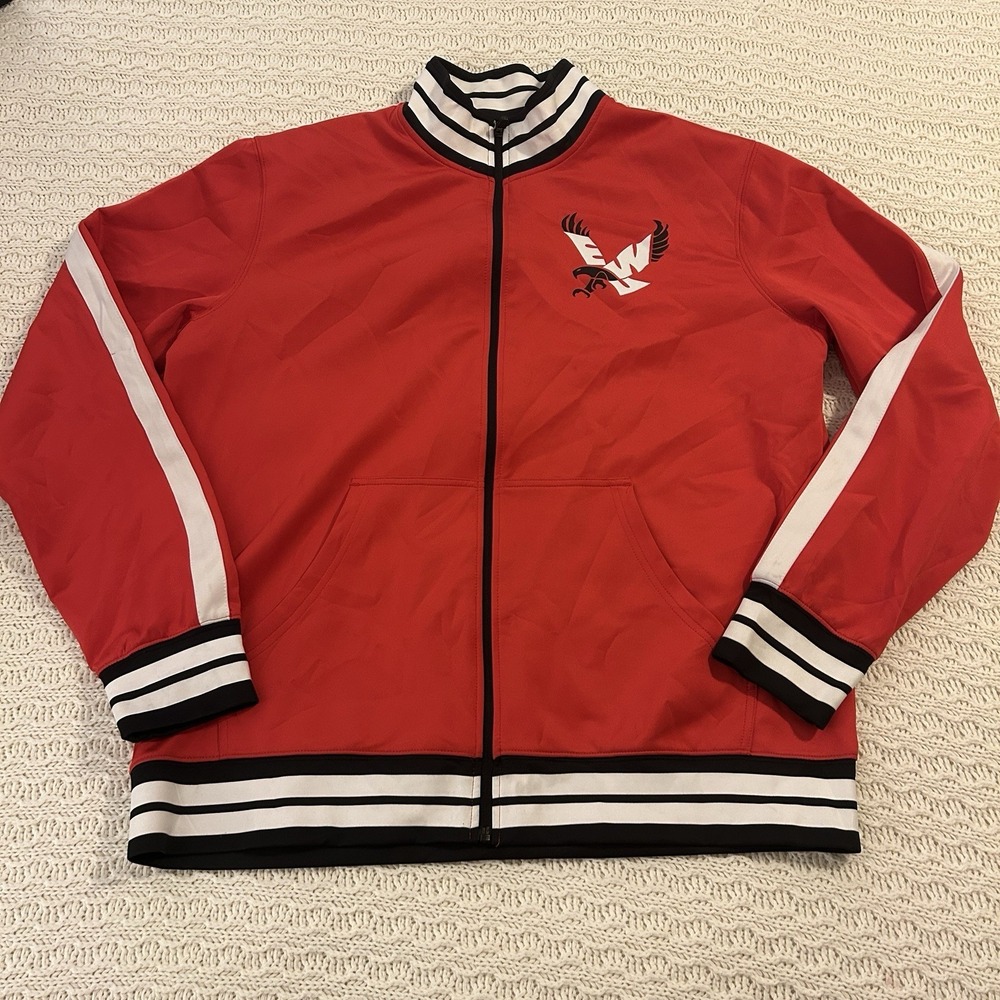 EWU Eagles Men's Large Warmup Jacket Poly/Spandex‎ Russell Athletic